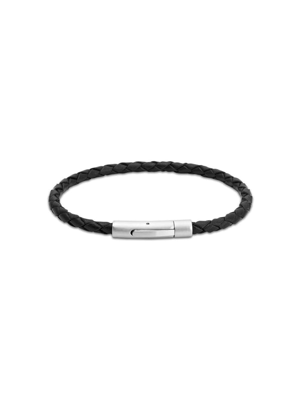 Unique & Co. 21cm Black Leather Bracelet A41BL/21CM