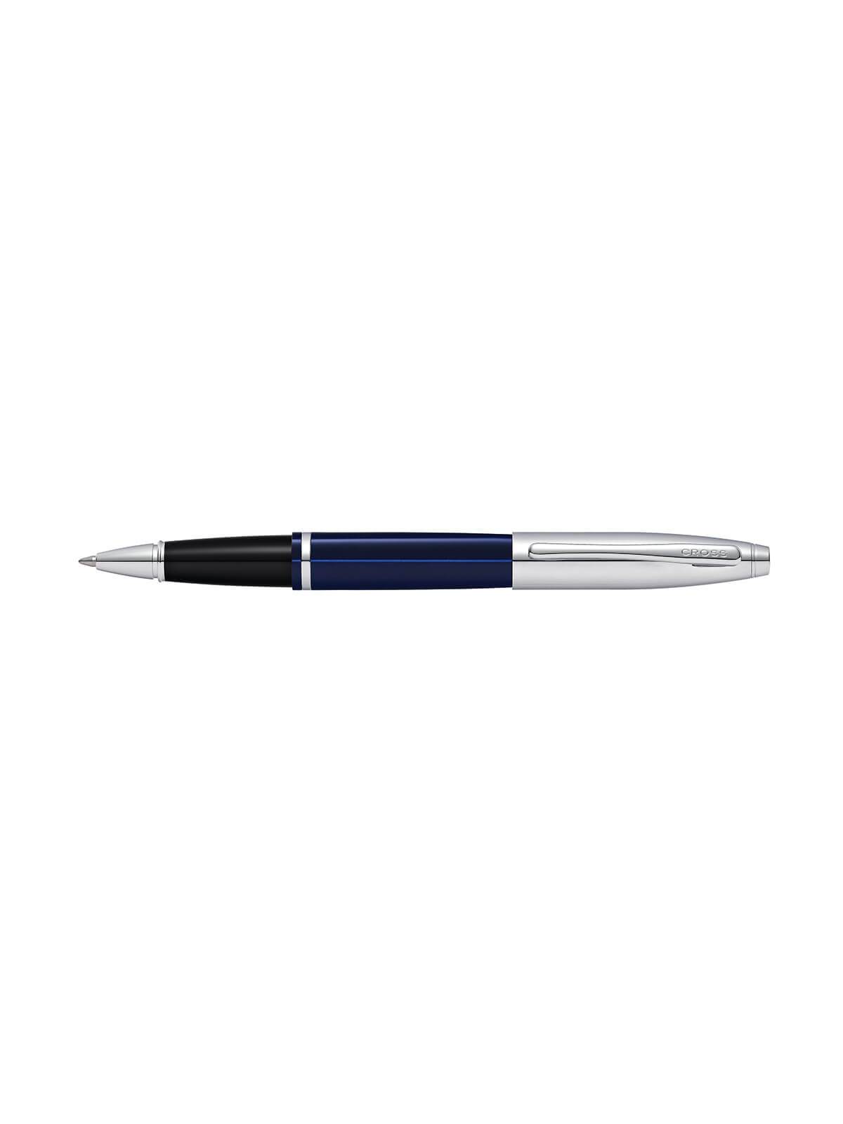 Cross Calais Chrome and Blue Lacquer Rollerball Pen AT0115-3