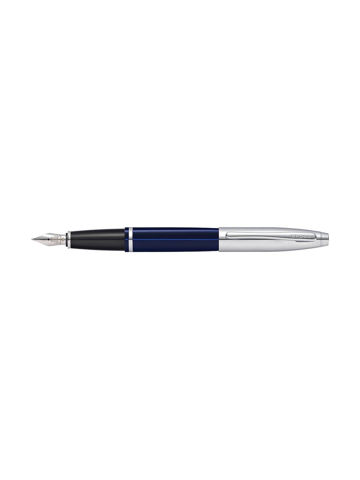 Cross Calais Chrome and Blue Lacquer Fountain Pen AT0116-3MS