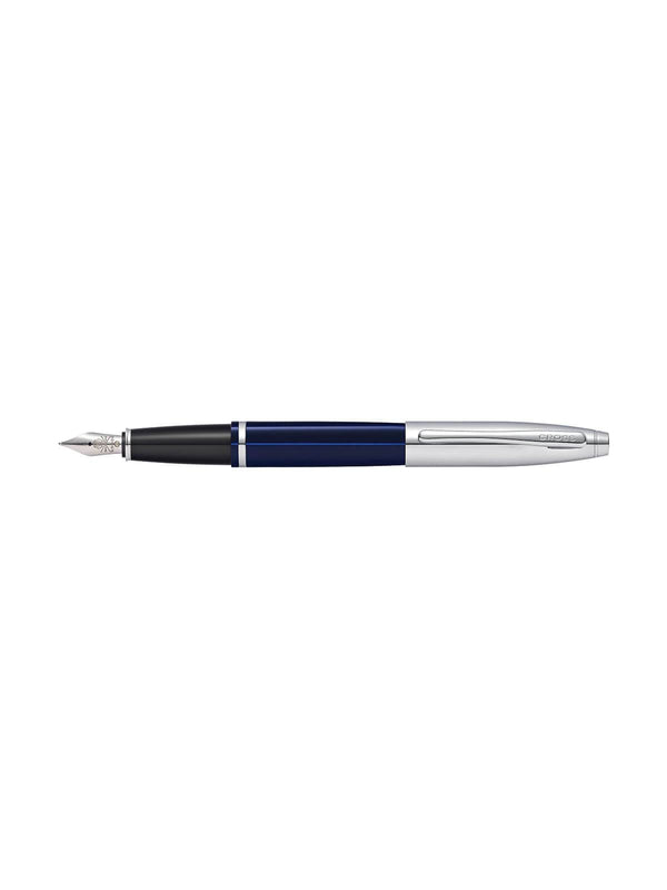 Cross Calais Chrome and Blue Lacquer Fountain Pen AT0116-3MS