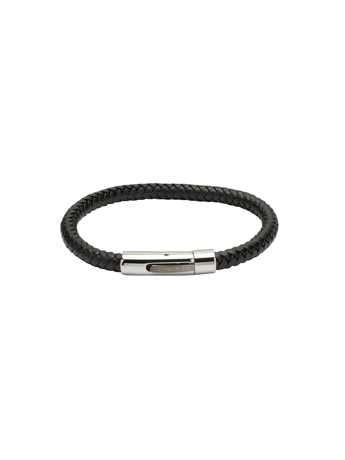 Unique & Co. 21cm Black Leather Bracelet B371BL/21CM