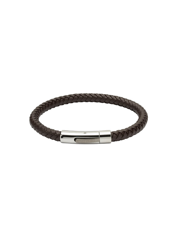 Unique & Co. 21cm Dark Brown Leather Bracelet B371DB/21CM