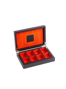 Deakin & Francis Burgundy Leather Cufflink Box G04120003
