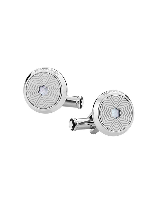 Montblanc Star Cufflinks with Mother of Pearl MB123808