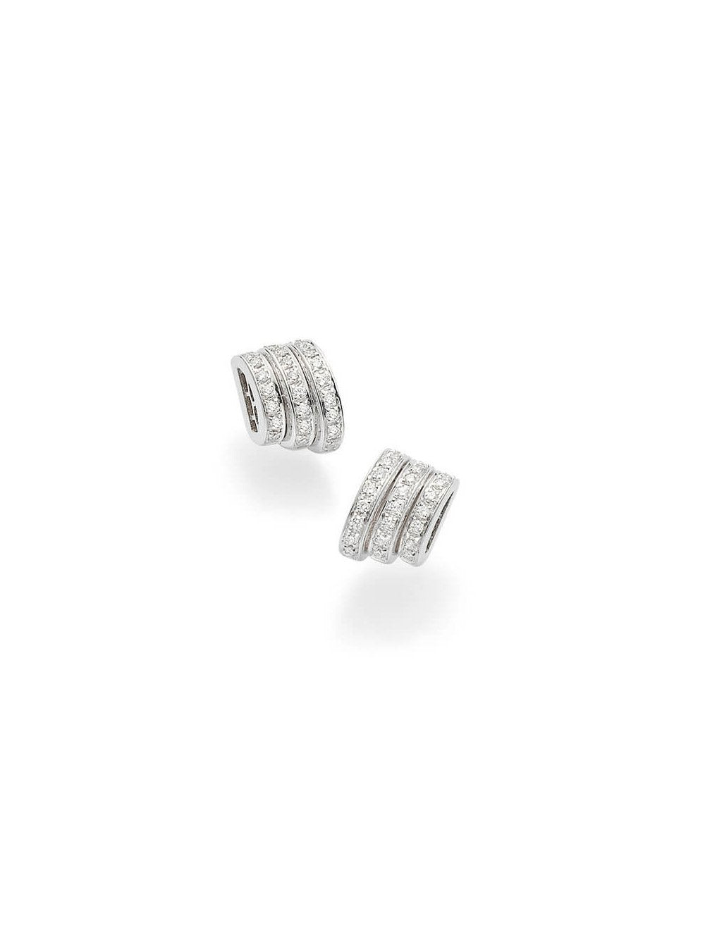 Fope Prima Earrings in 18ct White Gold with Diamonds