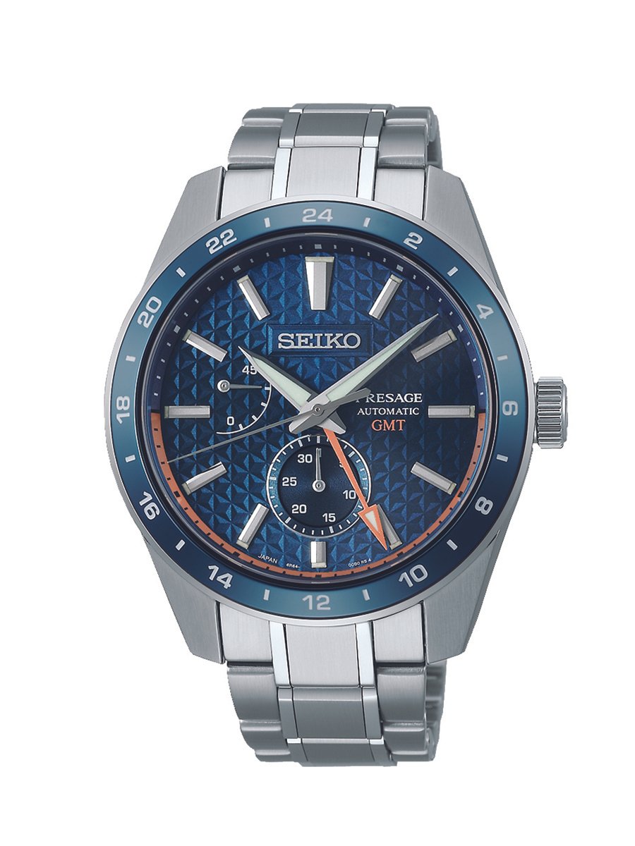 Seiko Presage Sharp Edged Series GMT Watch 42.2mm SPB217J1