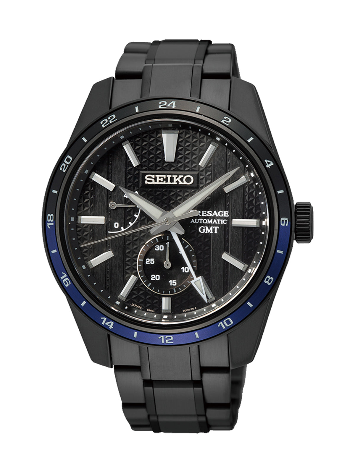 Seiko Presage Sharp Edged GMT Zero Halliburton Watch 42.2mm SPB271J1