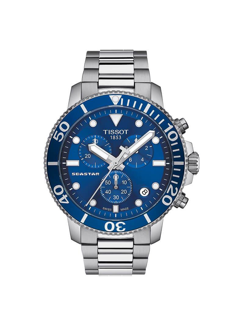 Tissot Gents 45.5mm Seastar 1000 Stainless Steel Quartz Chronograph Watch on Bracelet T120.417.11.041.00