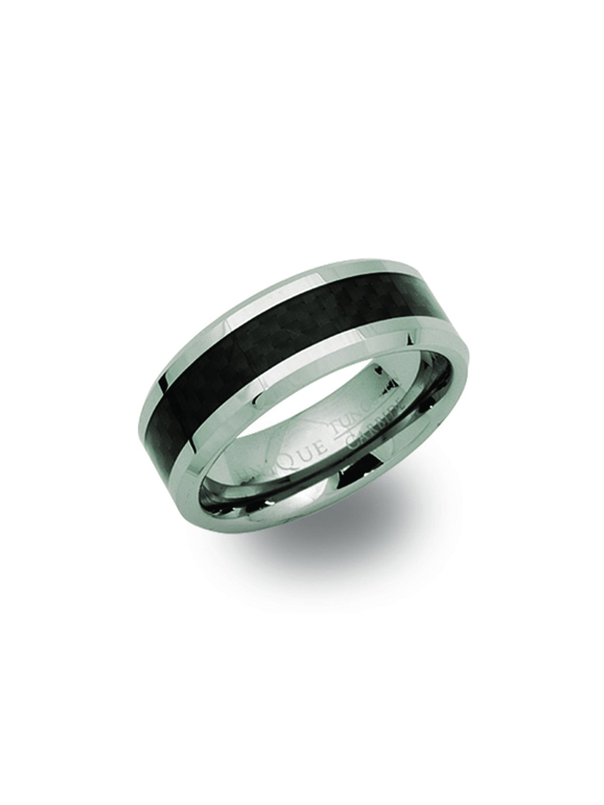 Unique & Co Stainless Steel and Carbon Ring