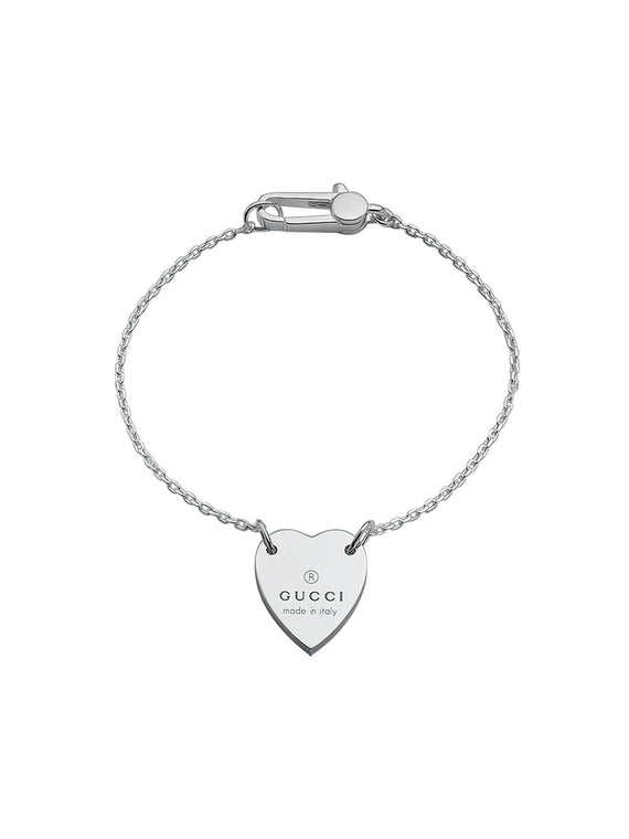 Gucci Trademark Heart Bracelet in Silver 16cm YBA223513001016