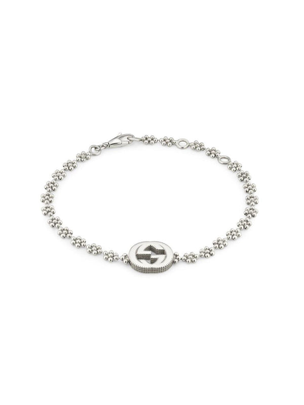 Gucci Interlocking Silver Bracelet 16-18cm
