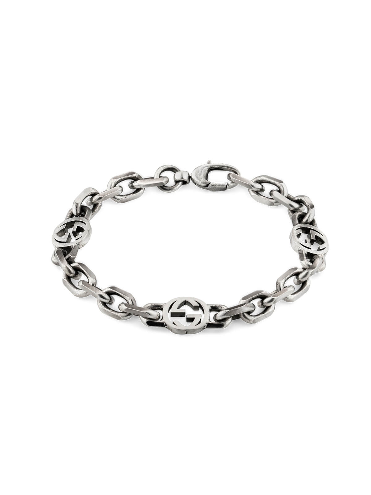 Gucci Interlocking G Bracelet in Silver 17cm YBA620798001017