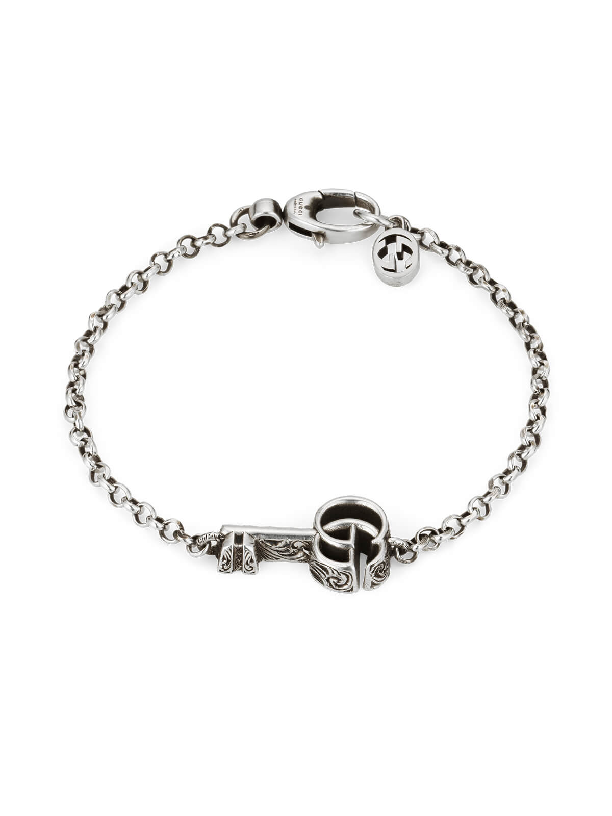 Gucci GG Marmont Silver Key Bracelet 17cm