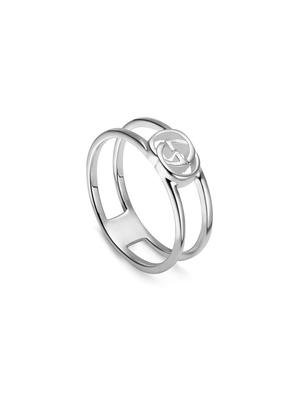 Gucci Interlocking G Ring 6mm in Silver - Size 13