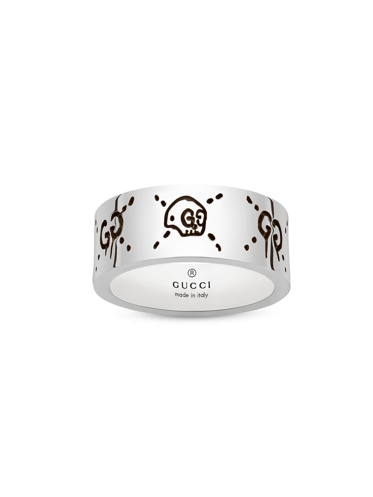 Gucci Ghost Ring 9mm in Silver - Size 16
