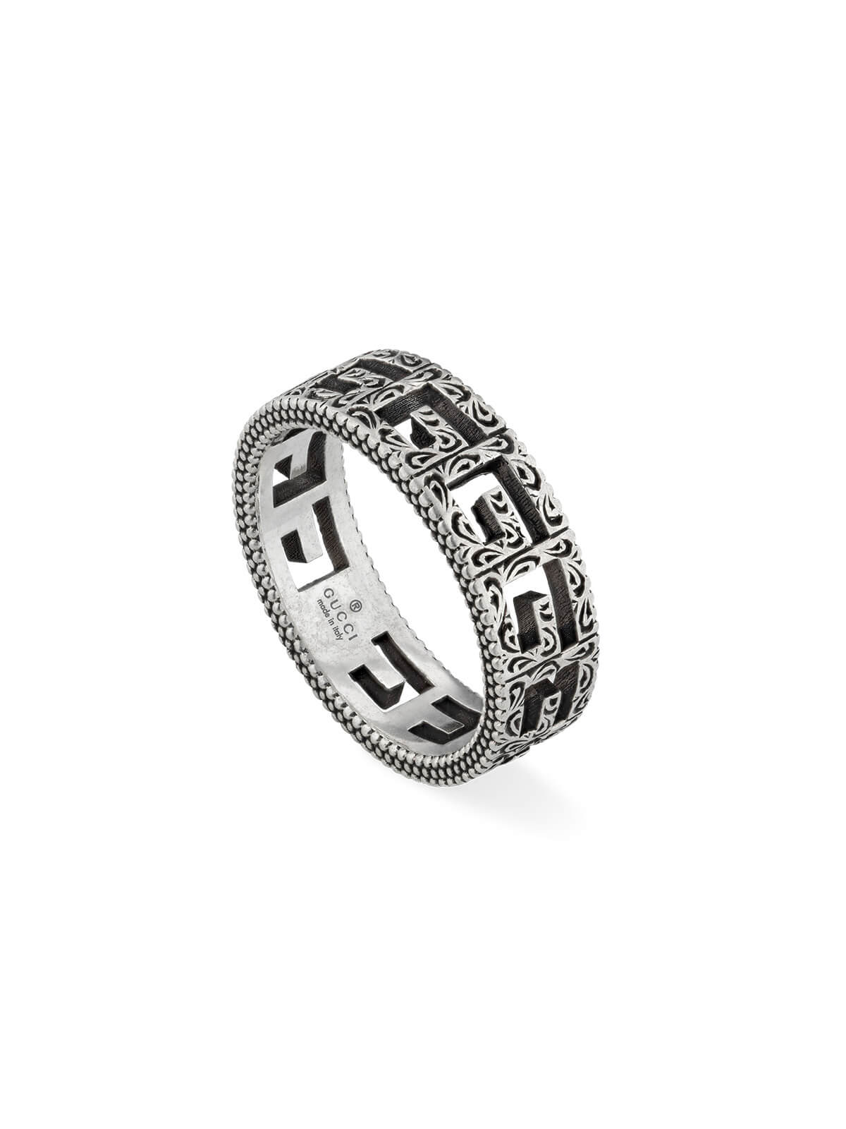 Gucci G-Cube Ring 6mm in Silver - Size O-P YBC576993001015