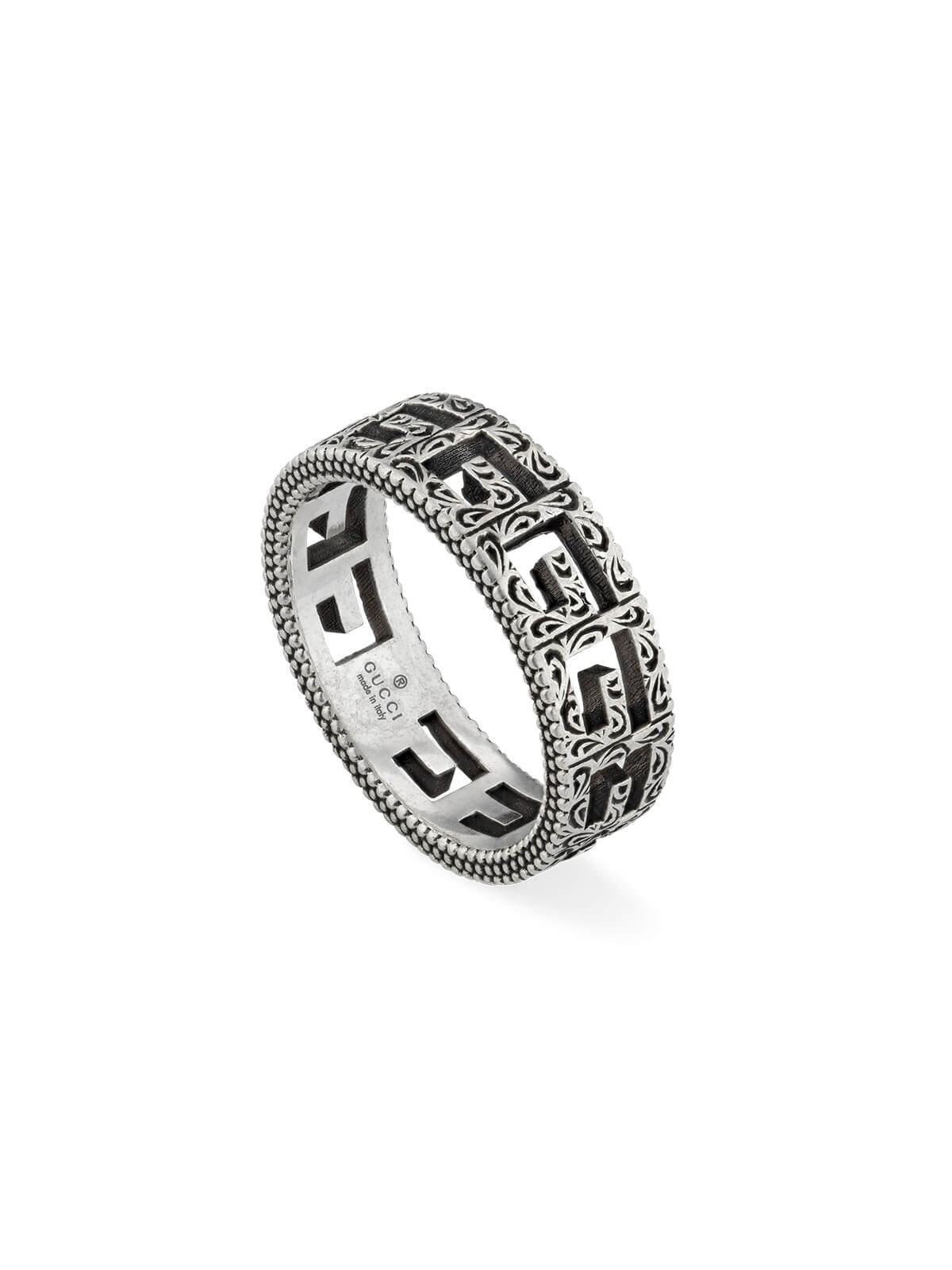 Gucci G-Cube Ring 6mm in Silver - Size 25
