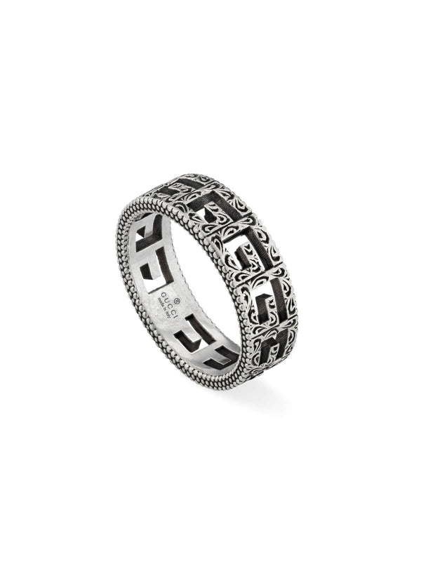 SALE Gucci G-Cube Ring 6mm in Silver - Size 16 *Ex-Display*