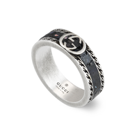 Gucci Interlocking G Ring in Silver - Size 14