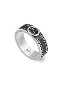 Gucci Interlocking G Ring in Silver - Size 20