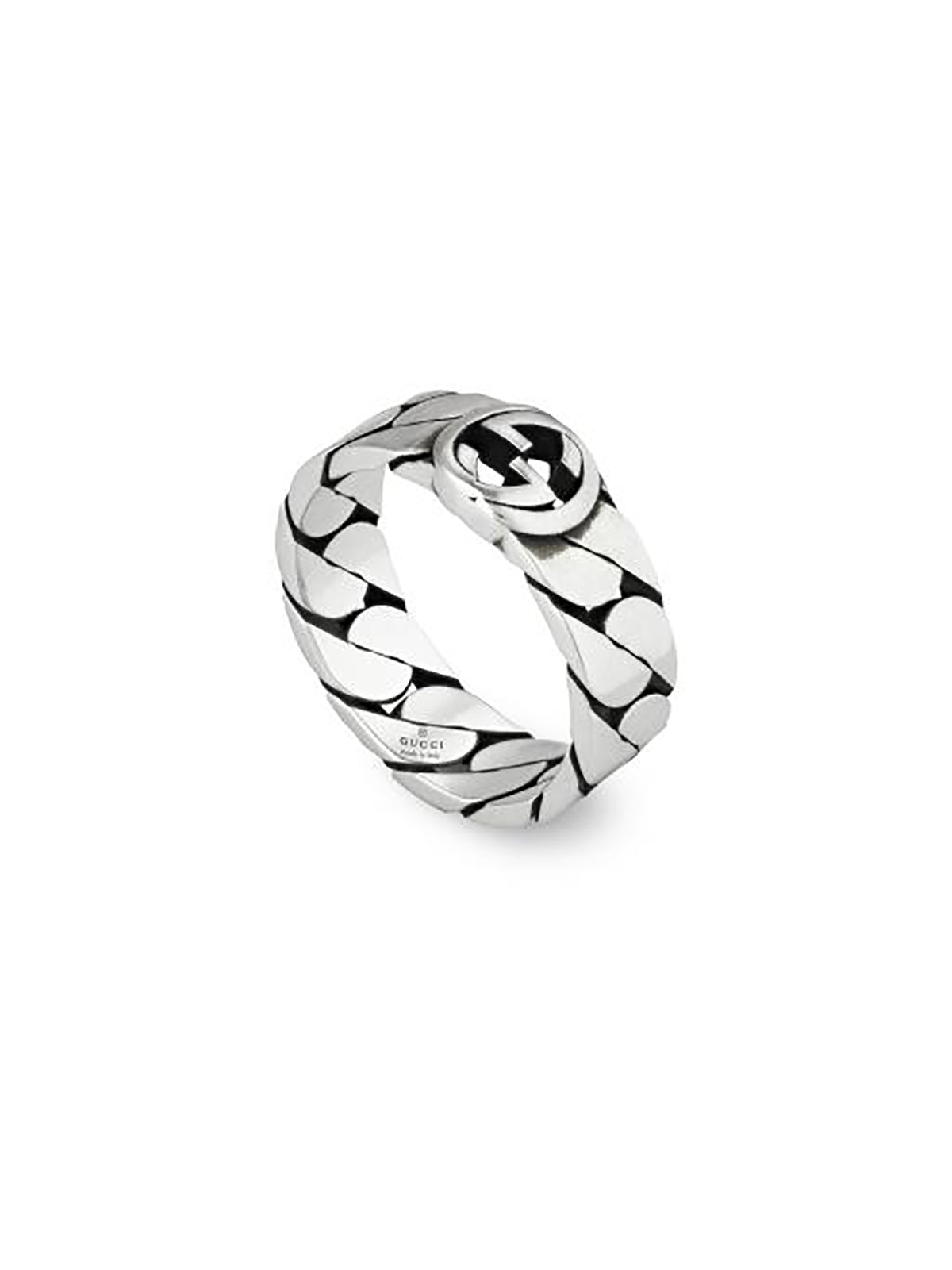 Gucci Interlocking G Ring 6mm in Silver - Size 16
