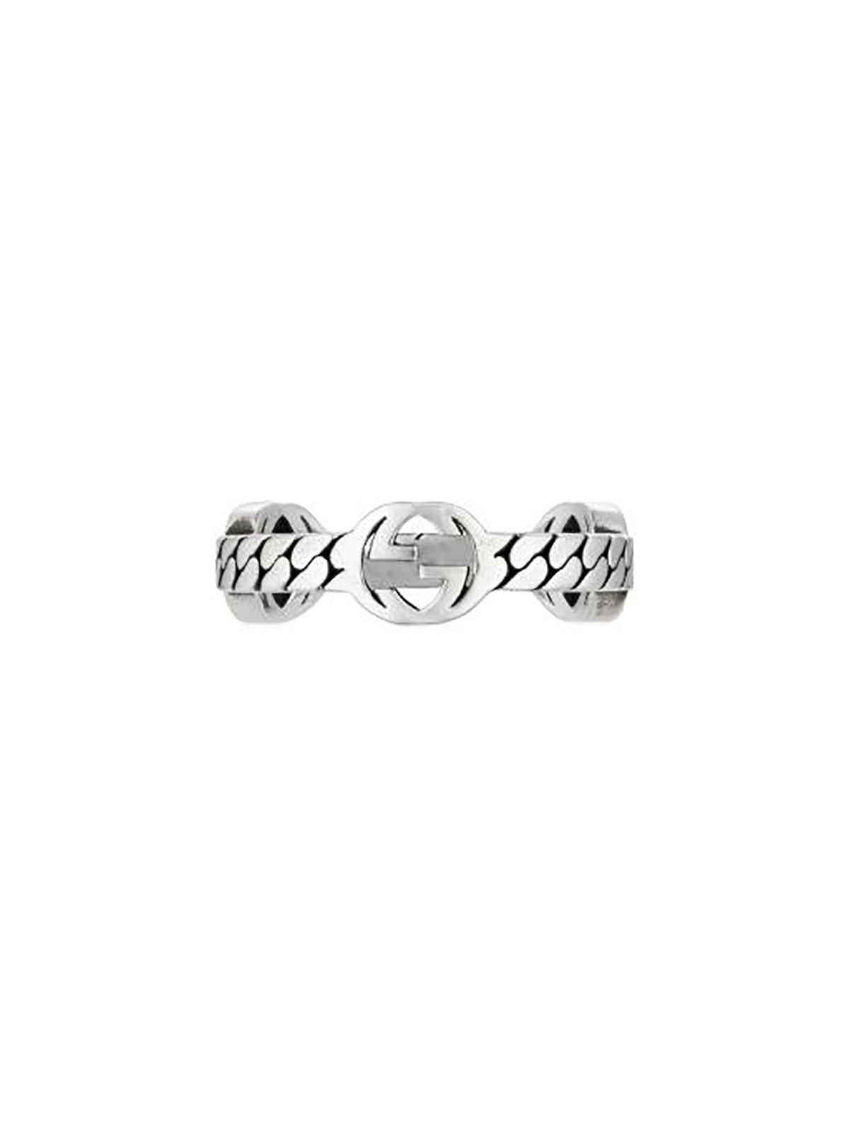 Gucci Interlocking G Ring 5.5mm in Silver - Size 19