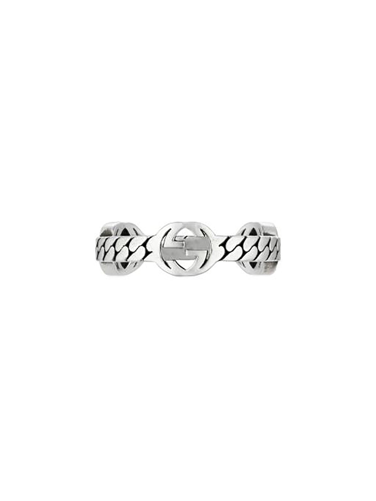 Gucci Interlocking Ring 5.5mm in Silver - Size 13