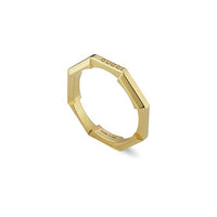 Gucci Link To Love Mirrored Ring - Size 15