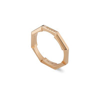 Gucci Link to Love Mirrored Ring in 18ct Rose Gold - Size 11