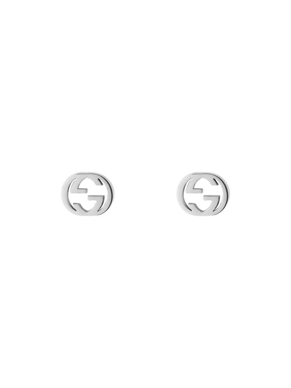 Gucci Interlocking G Earrings in 18ct White Gold