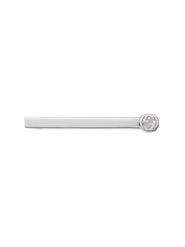 Gucci Interlocking G Tie Bar in Silver