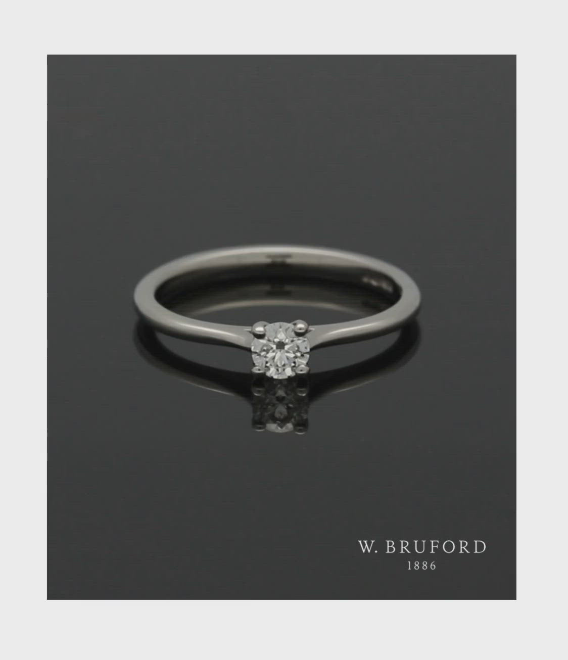 Diamond Solitaire Engagement Ring "The Catherine Collection" 0.25ct Round Brilliant Cut in Platinum