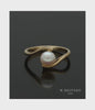 White Cultured Pearl Ring in 9ct Yellow Gold