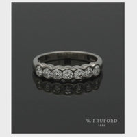 Diamond Half Eternity Ring 0.70ct Round Brilliant Cut in Platinum