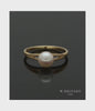 White Cultured Pearl Ring in 9ct Yellow Gold