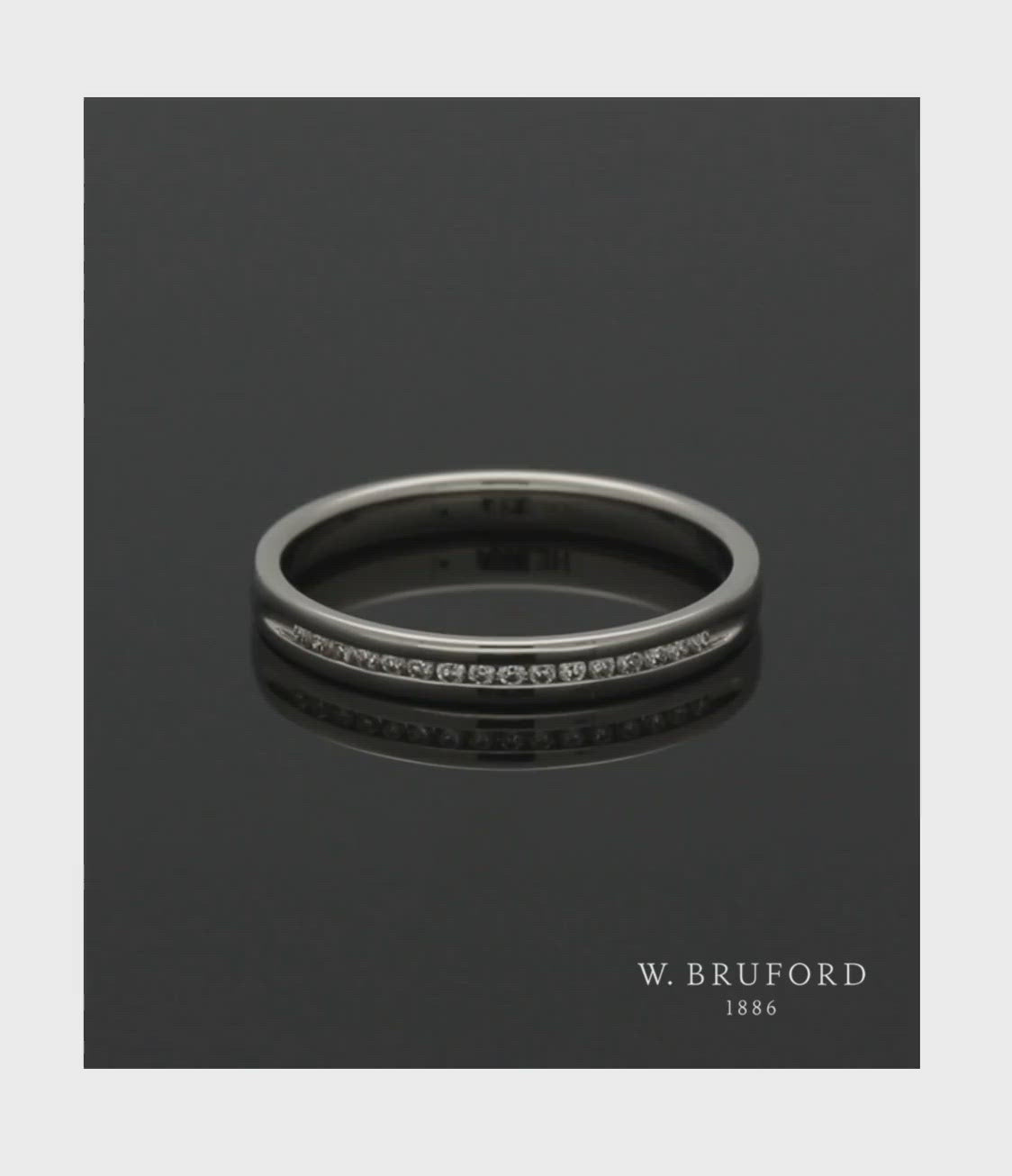Diamond Half Eternity Ring 0.07ct Round Brilliant Cut in Platinum