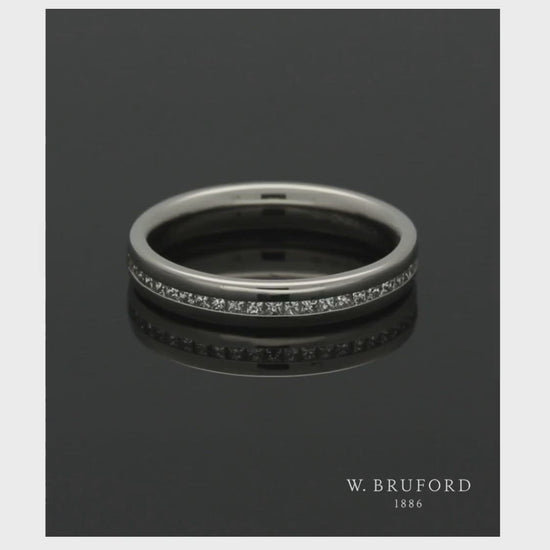 Diamond Half Eternity Ring 0.25ct Princess Cut in Platinum