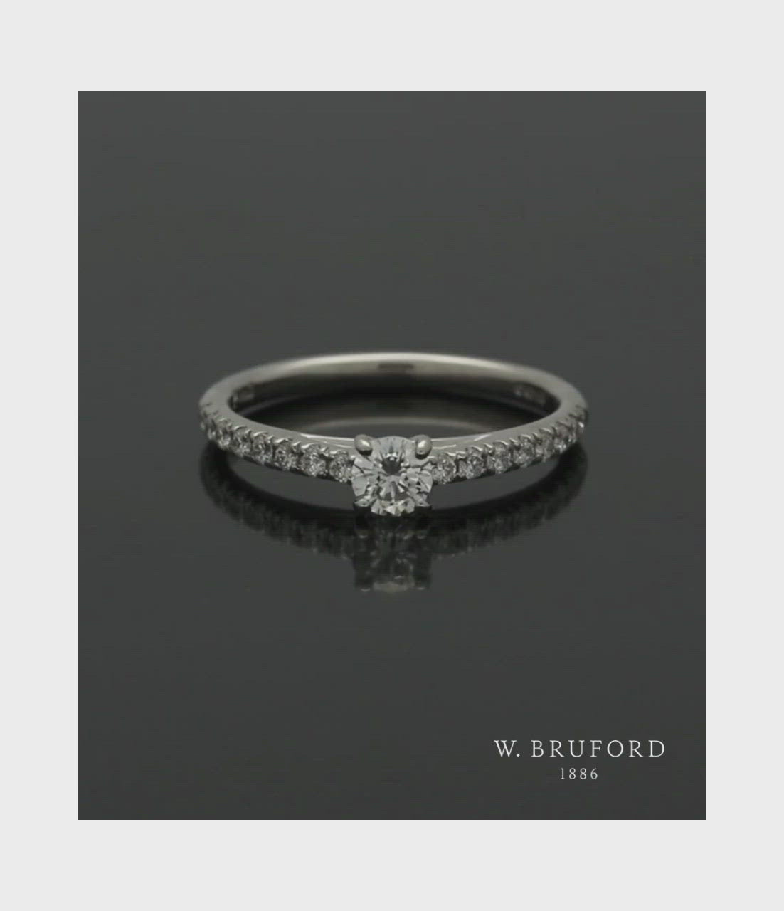 Diamond Solitaire Engagement Ring "The Catherine Collection" 0.25ct Round Brilliant Cut in Platinum with Diamond Shoulders
