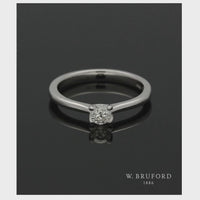 "The Charlotte Collection" Diamond Solitaire Engagement Ring 0.25ct Round Brilliant Cut in 18ct White Gold